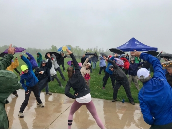 walk with a doc event in rain